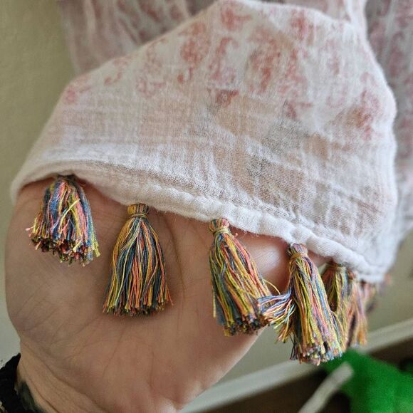 Roberta Roller Rabbit Cover-Up Tunic with Tassels - Picture 5 of 8